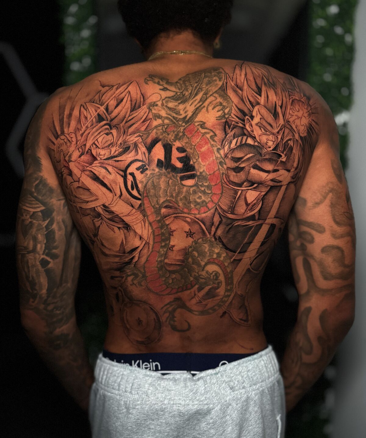 Full back piece in progress